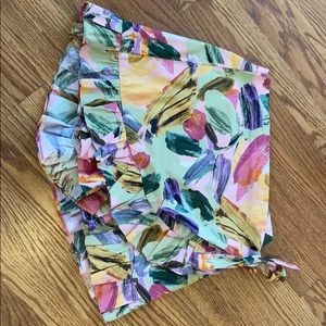 Zara Multicolor Abstract Print Skort